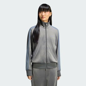 adidas 【公式】アディダス adidas 返品可 ファイヤーバード ベロア トラックトップ for BEAUTY & YOUTH アディダス トップス その他のトップス グレー【送料無料】
