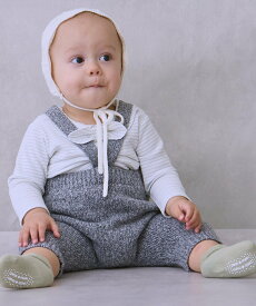 【SALE／55%OFF】petit main サスつきニットパンツセット ナルミヤオンライン マタニティウェア・ベビー用品 ベビートップス ベージュ グレー