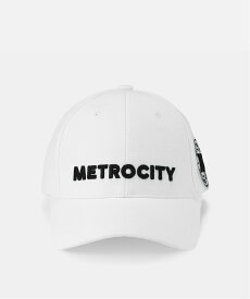 METROCITY (W)ロゴ刺繍ベースボールキャップ メトロシティ 帽子 キャップ ブラック ホワイト【送料無料】