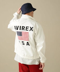 【SALE／50%OFF】AVIREX STAND ZIP JACKET U.S. FLAG / スタンド ジップ ジャケット U.S. フラッグ アヴィレックス ジャケット・アウター その他のジャケット・アウター ホワイト ネイビー イエロー【送料無料】