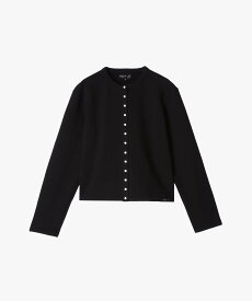 agnes b. FEMME WEB限定 SDF0 CARDIGAN ロゴカーディガンプレッション アニエスベー トップス カーディガン ブラック【送料無料】