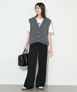 《WEB限定カラーあり/追加》パールニットベスト