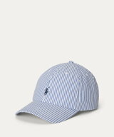 POLO RALPH LAUREN (ボーイズ 8才~20才)ストライプド コットン シアサッカー ボール キャップ ラルフロー…