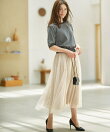 【WEB限定・2SET】シャイニーラメニット*チュールスカート