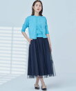 【WEB限定・2SET】シャイニーラメニット*チュールスカート