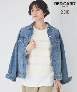 23�� �y������K�q���񒅗p/RED CARD TOKYO×23��z�I�[�o�[�T�C�Y �f�j�� �W���P�b�g �j�W���E�T���N �W���P�b�g�E�A�E�^�[ �f�j���W���P�b�g �l�C�r�[ �O���[ ���b�h �u���[�y���������z