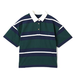 atmos pink atmos pink Rugger Shirt GREEN �A�g���X �g�b�v�X �|���V���c �O���[���y���������z