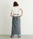 【WEB限定】フロントボタンカットイージーIラインスカート
