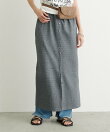 【WEB限定】フロントボタンカットイージーIラインスカート