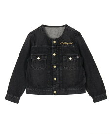 A BATHING APE CHAMPION NO-COLLAR DENIM JACKET L ア ベイシング エイプ ジャケット・アウター デニムジャケット ブラック【送料無料】