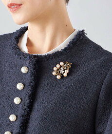 SHIPS WOMEN アンティーク パールモチーフ ブローチ 24SS ◇ シップス アクセサリー・腕時計 ブローチ・コサージュ・バッジ ゴールド