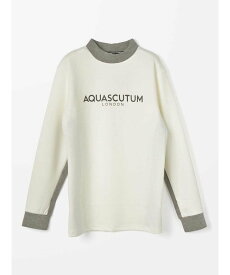 Aquascutum GOLF GOLF MEN - ハイネック切替カットソー アクアスキュータム トップス カットソー・Tシャツ ホワイト ブルー グレー ブラック【送料無料】