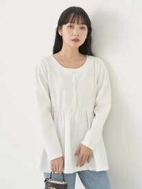 earth music&ecology ペプラムカットプルオーバー トップス/レディース/春夏/24SS アースミュージック&エコロジー トップス カットソー・Tシャツ ホワイト ブラック ブルー【送料無料】