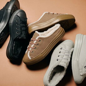 CONVERSE 【CONVERSE 公式】AS LIGHT PLTS BOA MULE OX/【コンバース 公式】オールスター　ライト　PLTS　ボア　ミュール　OX　厚底　ローカット コンバース シューズ・靴 スニーカー グレー ブラック ブラウン【送料無料】