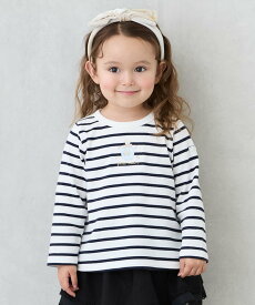 【SALE／11%OFF】petit main 【プティプラ】GIRLS長袖T ナルミヤオンライン トップス カットソー・Tシャツ ブルー パープル ネイビー ピンク ホワイト ベージュ