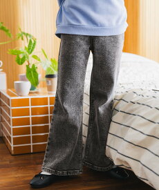 GLOBAL WORK あったかスゴラクフレアパンツ/キッズ/581333 グローバルワーク パンツ ジーンズ・デニムパンツ ブラック