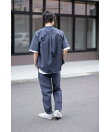 YEVS バンドカラーシャツ 接触冷感 吸水速乾 伸縮性 メンズ