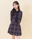 【セットアップ可能】チェックプリーツスカショーパン