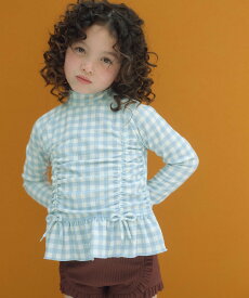 【SALE／40%OFF】UNITED ARROWS green label relaxing GLR ギンガム ラッシュガード セット / 水着 / キッズ 100cm-130cm ユナイテッドアローズ グリーンレーベルリラクシング 水着・スイムグッズ 水着 グリーン ブルー
