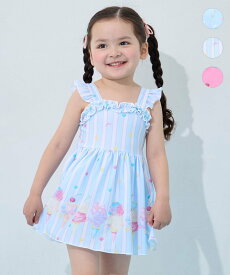 ANY KIDS 【UVカット】フリルワンピース水着 エニィ 水着・スイムグッズ 水着 ブルー ピンク【送料無料】