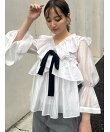 リボンフリルチュニック