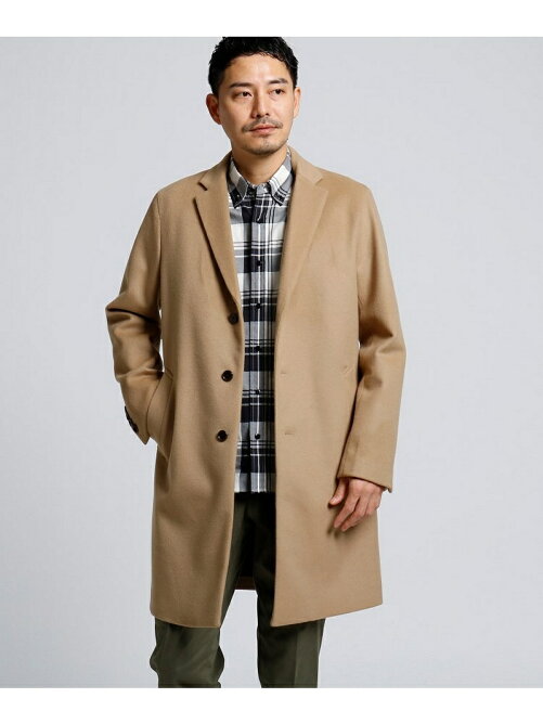 Takeo Kikuchi Super 100チェスターコート メンズコートオンオフ防風