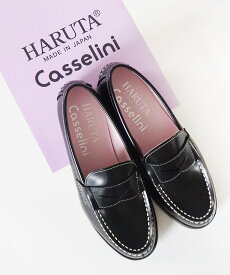 Casselini 【HARUTA×Casselini】コインローファー キャセリーニ シューズ・靴 ローファー ブラック【送料無料】