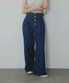 【SALE／30%OFF】KBF 『3サイズ展開』タックボタンアップデニム ケービーエフ パンツ ジーンズ・デニムパンツ ブルー【送料無料】