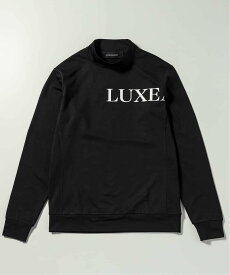 【SALE／30%OFF】LUXEAKMPLUS ゴルフ 光沢ロゴモックネックTシャツ シフォン トップス カットソー・Tシャツ ブラック ホワイト【送料無料】