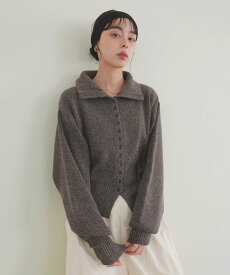 LIAN ボタンデザイン2WAYネックニット リアン トップス ニット ブラウン ブラック ベージュ カーキグリーン【送料無料】