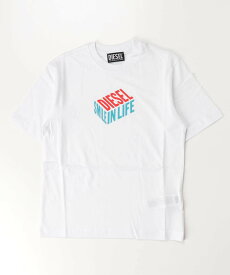【SALE／39%OFF】DIESEL DIESEL ディーゼル Kids & Junior ブランドロゴ半袖Tシャツカットソー シフォン トップス カットソー・Tシャツ ネイビー ホワイト ブラック【送料無料】