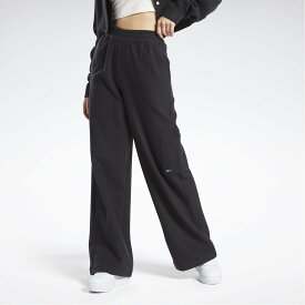 【SALE／29%OFF】Reebok ワイドレッグパンツ / CL WDE FL WIDE LEG PANT リーボック パンツ ジャージ・スウェットパンツ ブラック ブルー ベージュ【送料無料】