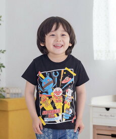 ANPANMAN KIDS COLLECTION APKC/(K)ポスター柄Tシャツ アンパンマンキッズコレクション トップス カットソー・Tシャツ ブラック