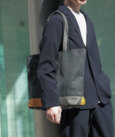 BEAMS HEART MEN BEAMS HEART｜ポリエステル 杢素材 コンビ トート バッグ メンズ ビジネス｜A4対応 大容量 軽量｜多機能ポケット｜通勤 通学 出張｜合成皮革コンビ ビームス ハート バッグ トートバッグ ブラック グレー【送料無料】