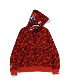 A BATHING APE BAPE STORE RAKUTEN FASHION SEPARATE SHARK FULL ZIP HOODIE ア ベイシング エイプ トップス パーカー・フーディー レッド【送料無料】