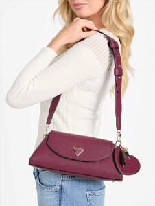GUESS GUESS V_[obO (W)BOLENA Flap Shoulder Bag QX obO V_[obO ubN zCg bh lCr[yz