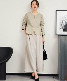【SALE／4%OFF】Flolia セットアップ スーツ パンツスーツ フォーマル セレモニー ビジネス ツイード リバーフィールド アンド コー スーツ・フォーマル セットアップスーツ ブラック グレー【送料無料】