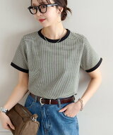 【SALE／37%OFF】Discoat 【WEB限定】ポップコーンジャガードリンガーTシャツ ディスコート トップス カ…