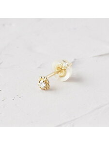 little emblem K18YGダイヤモンドピアス リトル エンブレム アクセサリー ピアス ゴールド【送料無料】