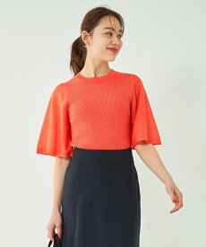 【SALE／50%OFF】UNITED ARROWS green label relaxing シアー スリーブ リブ プルオーバー ニット -ウォッシャブル- ユナイテッドアローズ アウトレット トップス ニット オレンジ ホワイト ブラック【送料無料】