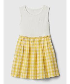 【SALE／40%OFF】GAP (K)babyGap クリンクル ガーゼ ワンピース ギャップ ワンピース・ドレス ワンピース ネイビー イエロー