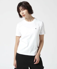 B'2nd Calvin Klein(カルバンクライン)アーカイブロゴスリムTシャツ/40WH105 ビーセカンド トップス カットソー・Tシャツ ホワイト ブラック【送料無料】