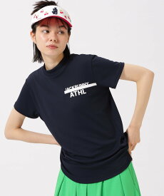 【SALE／30%OFF】Jack Bunny!! ダブルフェイス裏メッシュ半袖モックネックカットソー ジャックバニー トップス その他のトップス グリーン ネイビー ホワイト ピンク【送料無料】