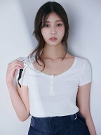 【SALE／40%OFF】SNIDEL 【WEB限定カラーあり】レースデザインヘンリーネックTシャツ スナイデル トップ…