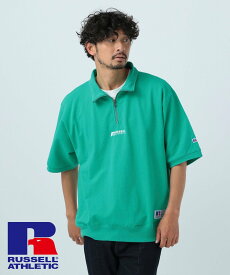 【SALE／50%OFF】BAYFLOW (M)RUSSELL*BF HZPO ベイフロー トップス カットソー・Tシャツ ホワイト グリーン ネイビー