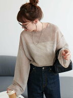 【SALE／12%OFF】Discoat 【WEB限定】シアーボーダーロングスリーブ ディスコート トップス カットソー・…