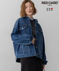 23�� S �y������K�q���񒅗p/RED CARD TOKYO×23��z�I�[�o�[�T�C�Y �f�j�� �W���P�b�g �j�W���E�T���N �W���P�b�g�E�A�E�^�[ �f�j���W���P�b�g �u���[ �l�C�r�[ �O���[ ���b�h�y���������z