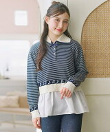 【SALE／40%OFF】組曲 KIDS 【150-160cm】ハーモニー ボーダートップス クミキョク トップス ニット ネイ…