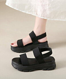 【SALE／30%OFF】miniministore スポーツサンダル レディース厚底サンダル ミニミニストア シューズ・靴 サンダル ブラック ホワイト