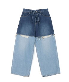 【SALE／30%OFF】DISCOVERED LAYERED DENIM PANTS ディスカバード パンツ ジーンズ・デニムパンツ ブルー【送料無料】